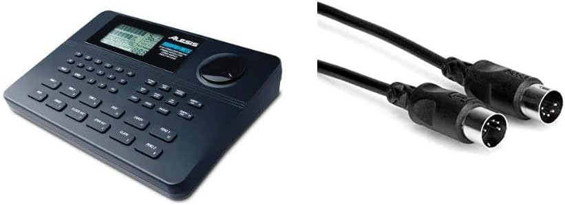 Alesis SR-16 Studio-Grade Standalone Drum Machine (Black) + Hosa 5-Pin DIN to 5-Pin DIN MIDI Cable (5 Feet)