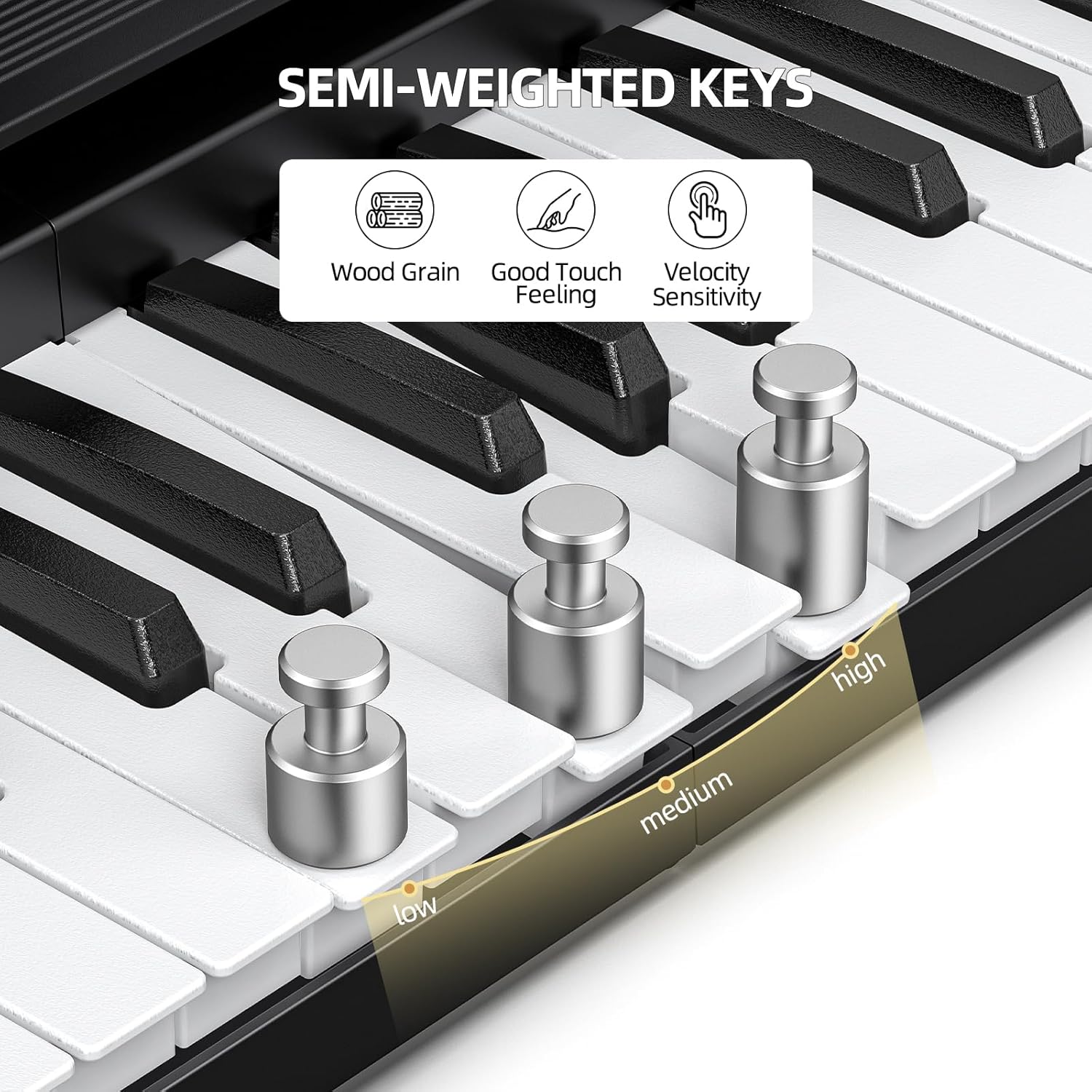 LEKATO FP-10 Portable Piano Keyboard for Beginners 88 Keys Folding Digital Piano with Sustain Pedal Foldable Electric Piano Keyboard with Semi Weighted Wood Grain Key Suitable for Midi Bluetooth