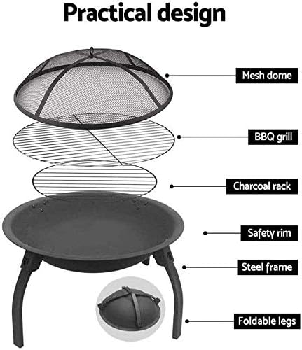 Fire Pits Outdoor Wood Burning Firepit Fire Pit - Large Round Wood Burningrd & Patio Firepit Bowl