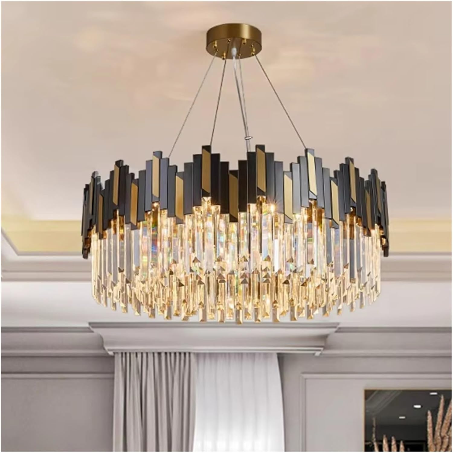 Home DecorationPendant Lights, Luxury Crystal Living Room Chandelier, Bedroom Pendant Lamp, Ceiling Light, Indoor Lighting,Light Fixture Chandelier
