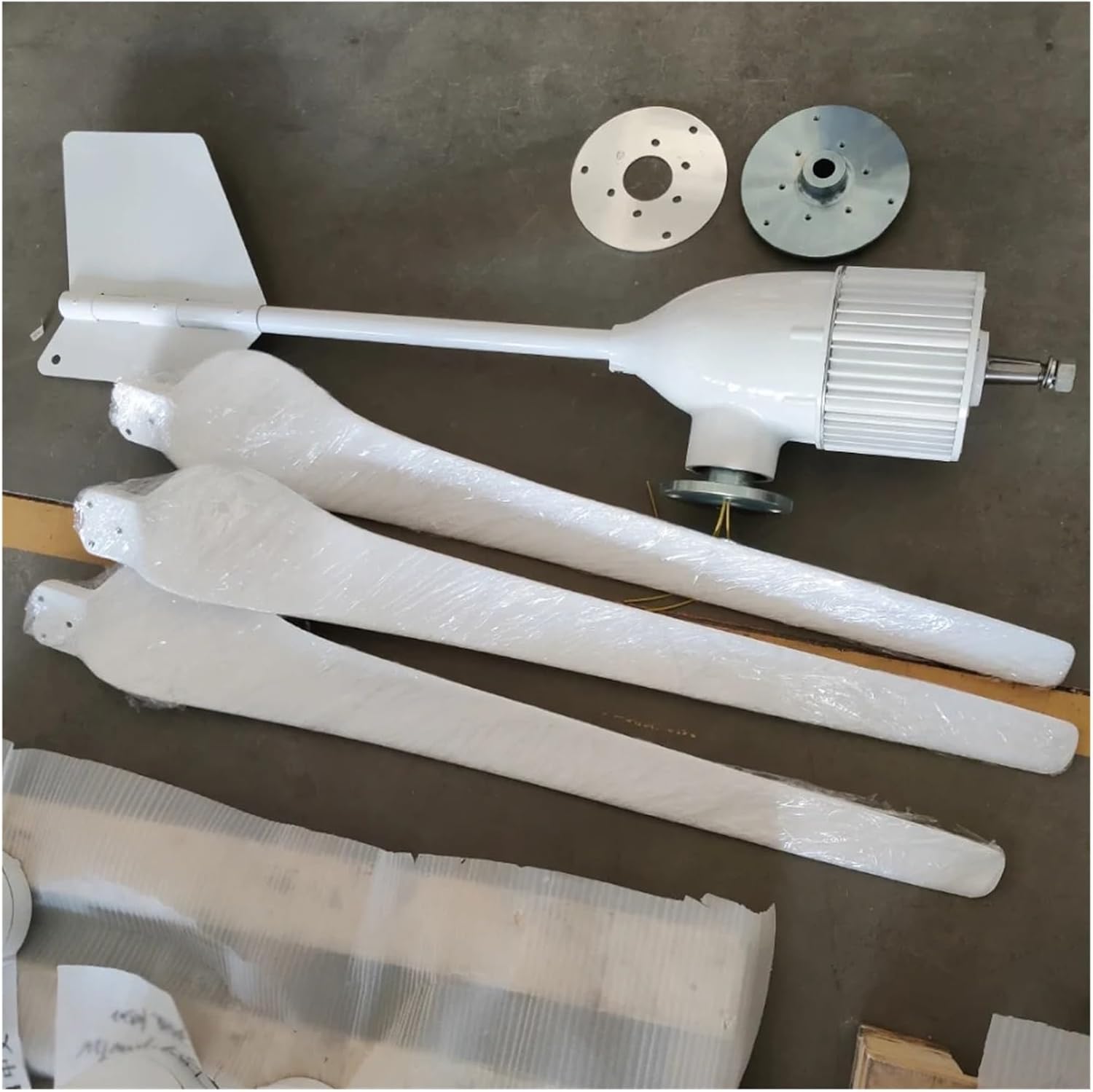 5KW 6KW Wind Turbine Generator Power Kit Horizontal Wind Turbine Windmill for Wind Solar Hybrid System Low Starting Speed for Home(LCD Hybrid Control,96V_6000W)