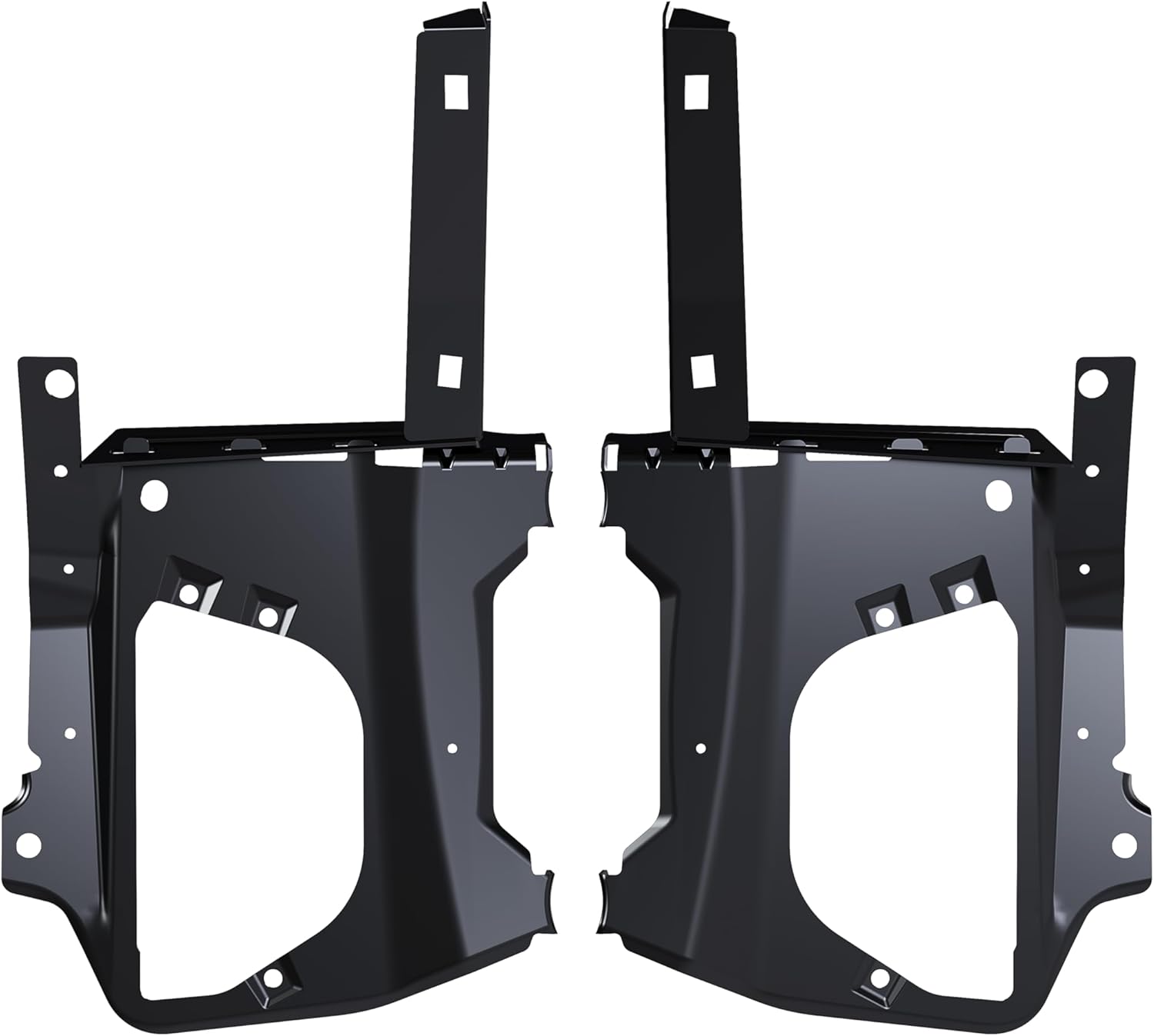 Front Bumper Brackets 1Pair Compatible with 2010-2018 Dodge Ram 2500 3500 4500 5500 Replacement for CH1061103 68064329AD 68064329AB Steel Powder Coated Black Left & Right