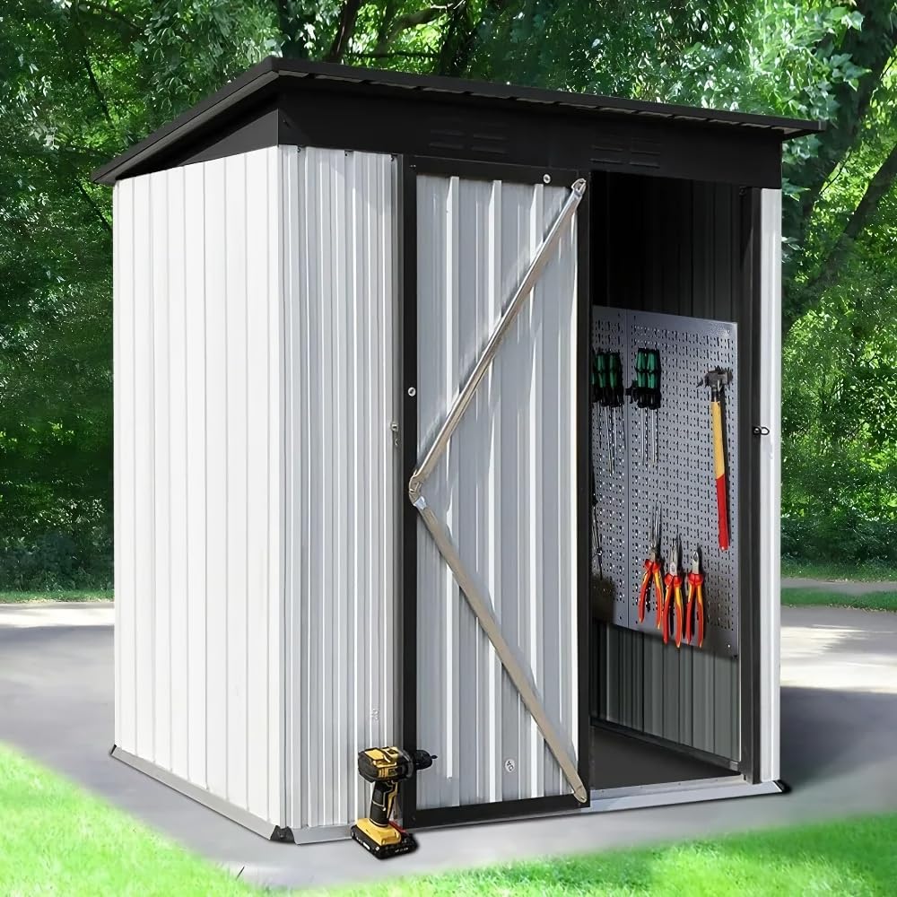 Outdoor Metal Storage Shed with Lock