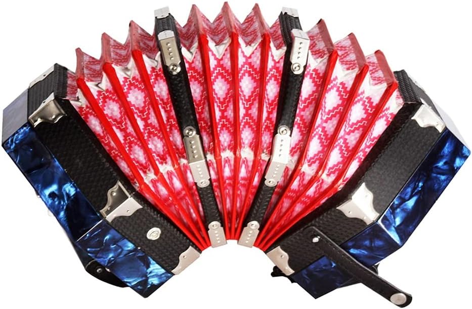 20 Keys Concertina Accordion, Professional Musical Instruments with Bag, for Adults for Instrument Supplies Beginners Students, Fascinating & Softer Sound