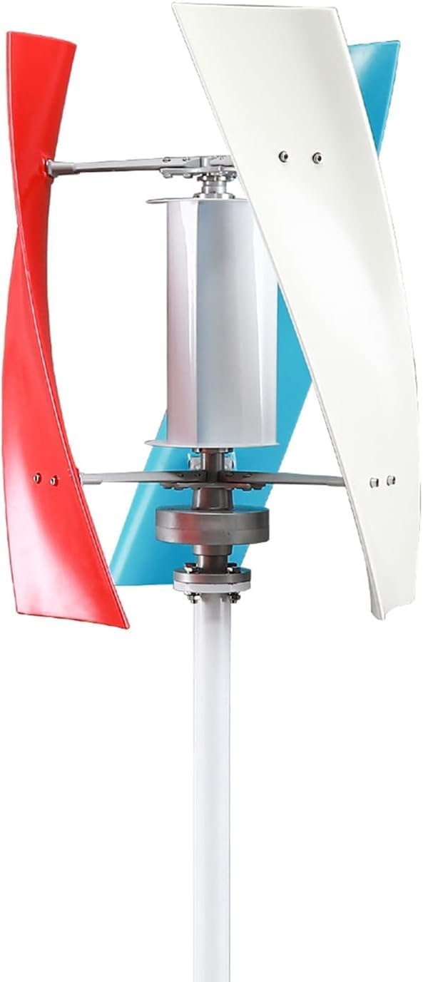 CAJUCA 8000W Low Noise Vertical Axis Wind Turbine Generator, Free Energy Magnetic Levitation Wind Generator 3 Blade Power Generation Windmill