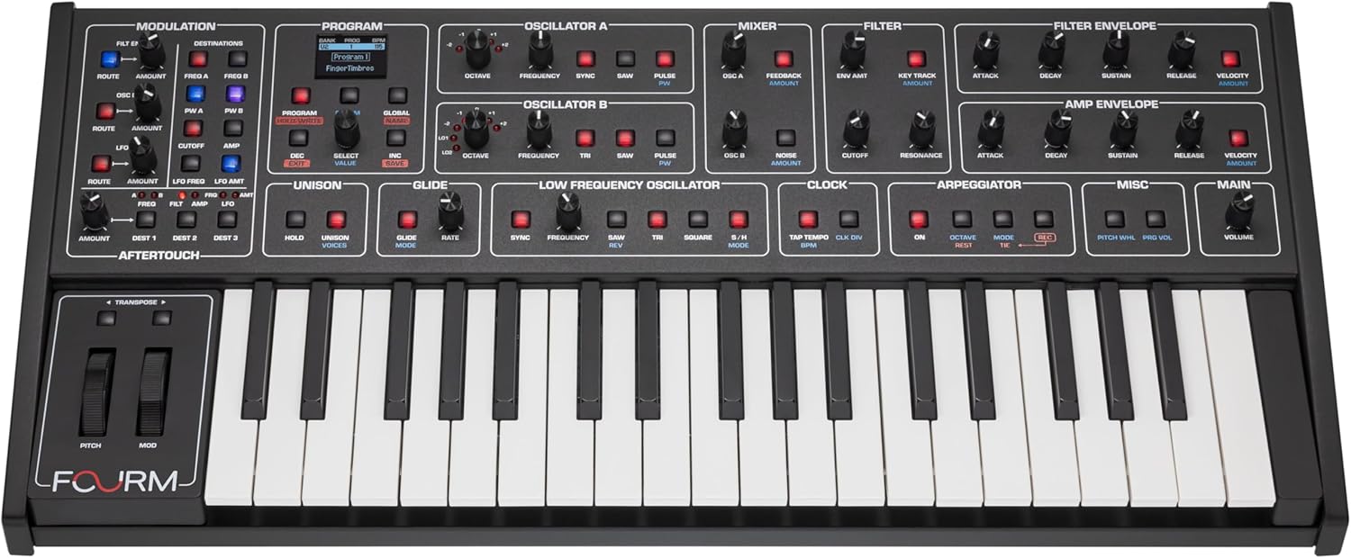 Sequential Fourm Compact Polyphonic Analog Synthesizer