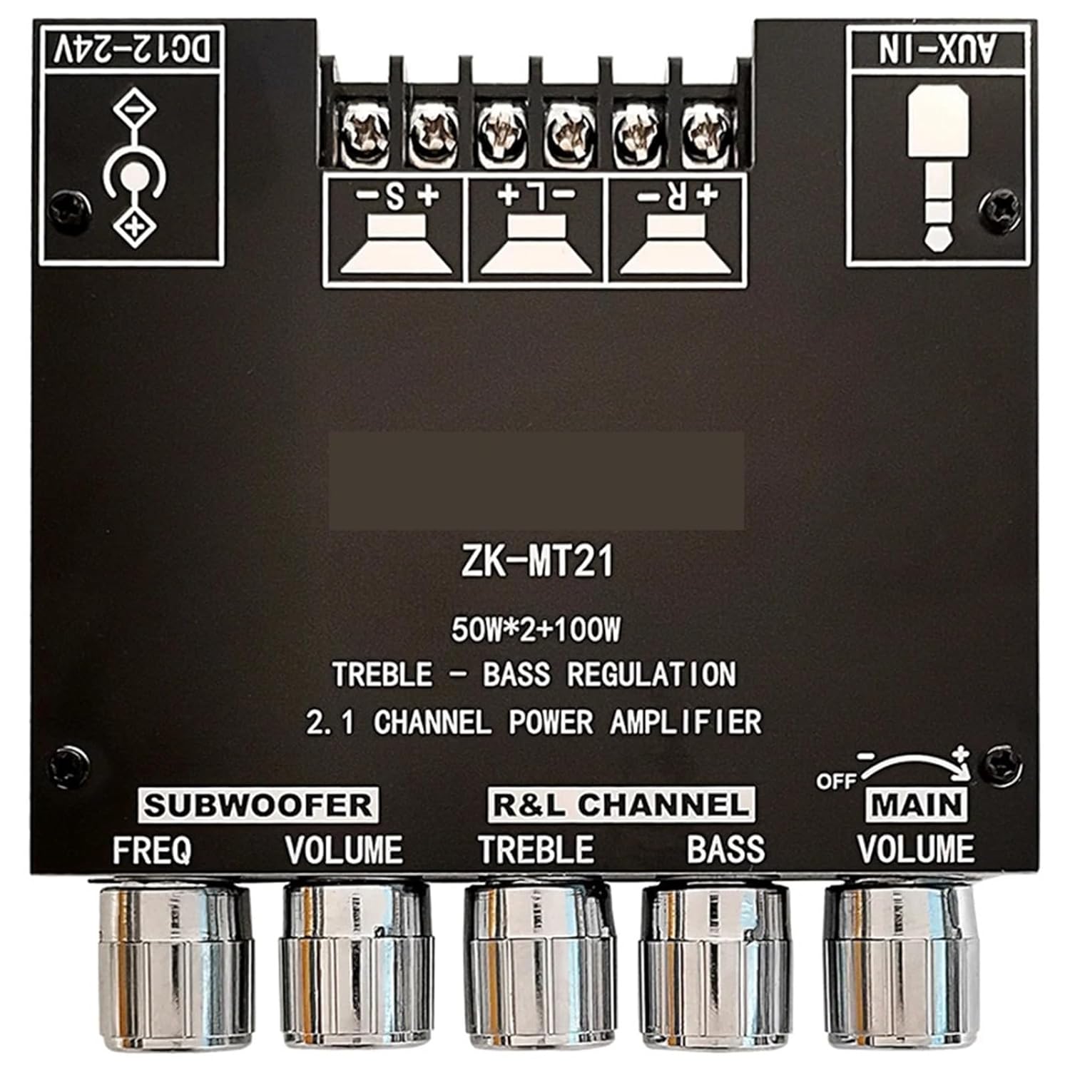 MT21 2.1 Channel 5.0 Digital Audio Amplifier Board 100W+50W+50W Subwoofer Stereo Sound Amplifier Bass AMP Module AUX(Type A)