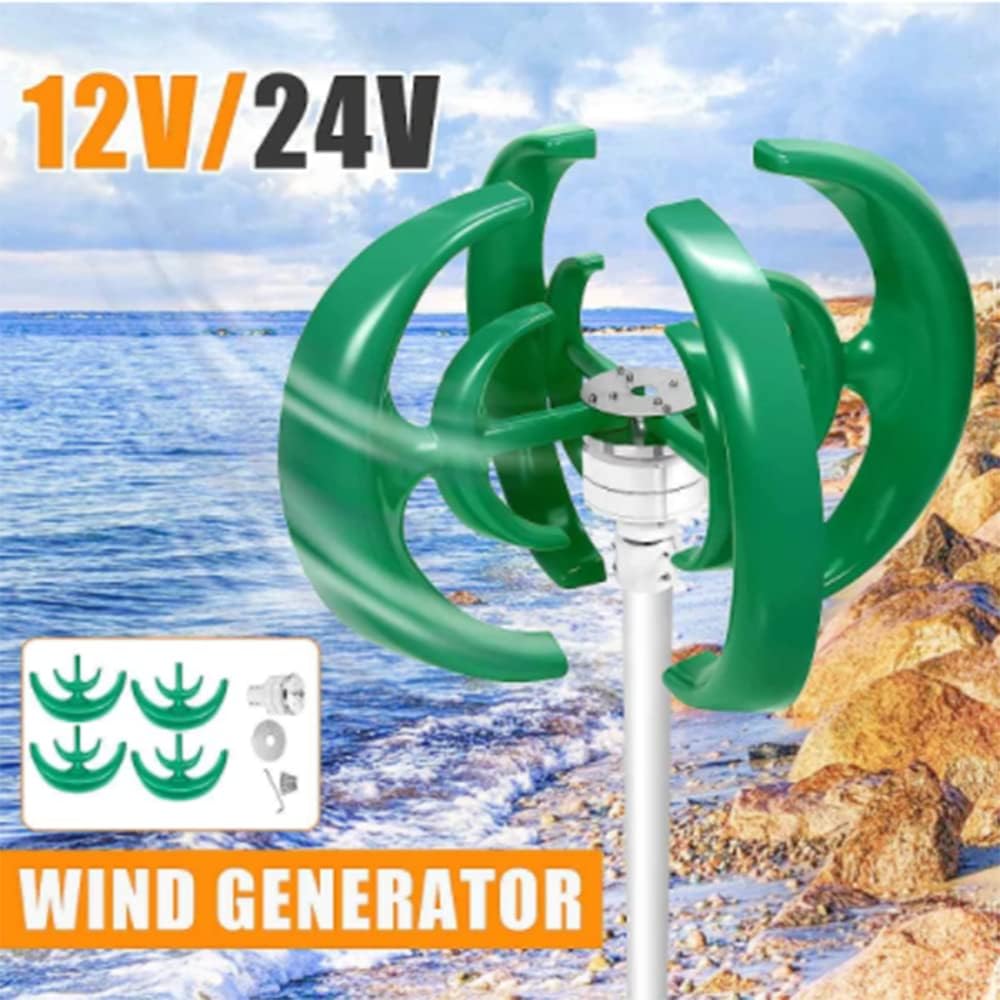 4200W 12V 24V Vertical Axis Wind Turbines Generator Lantern 4 Blades Motor Kit Windmill Energy Charge Turbines for Home Camping