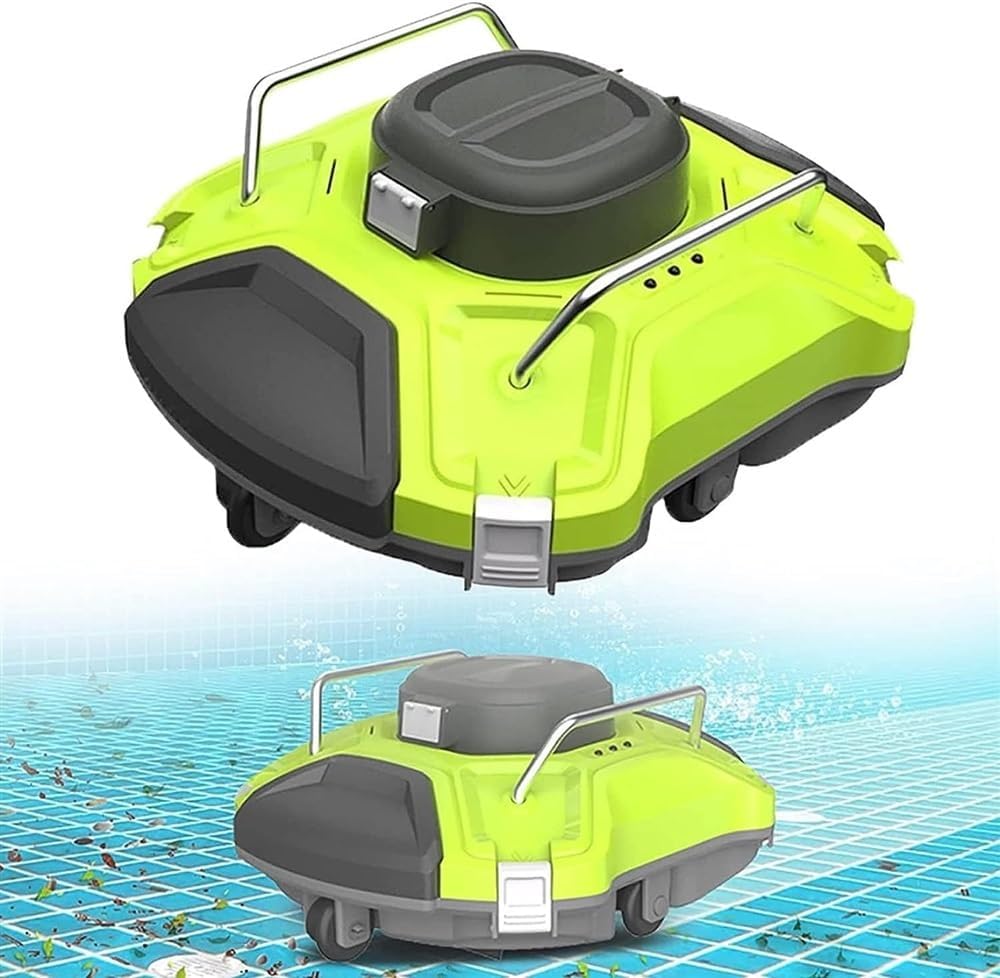 Robotic Pool Cleaner Fully Automatic Swimming Pool Cleaning Robot Wireless Intelligent Cleaning Underwater Cleaning Suction Device Rechargeable, Automatic Planning Route Deep Cleaning