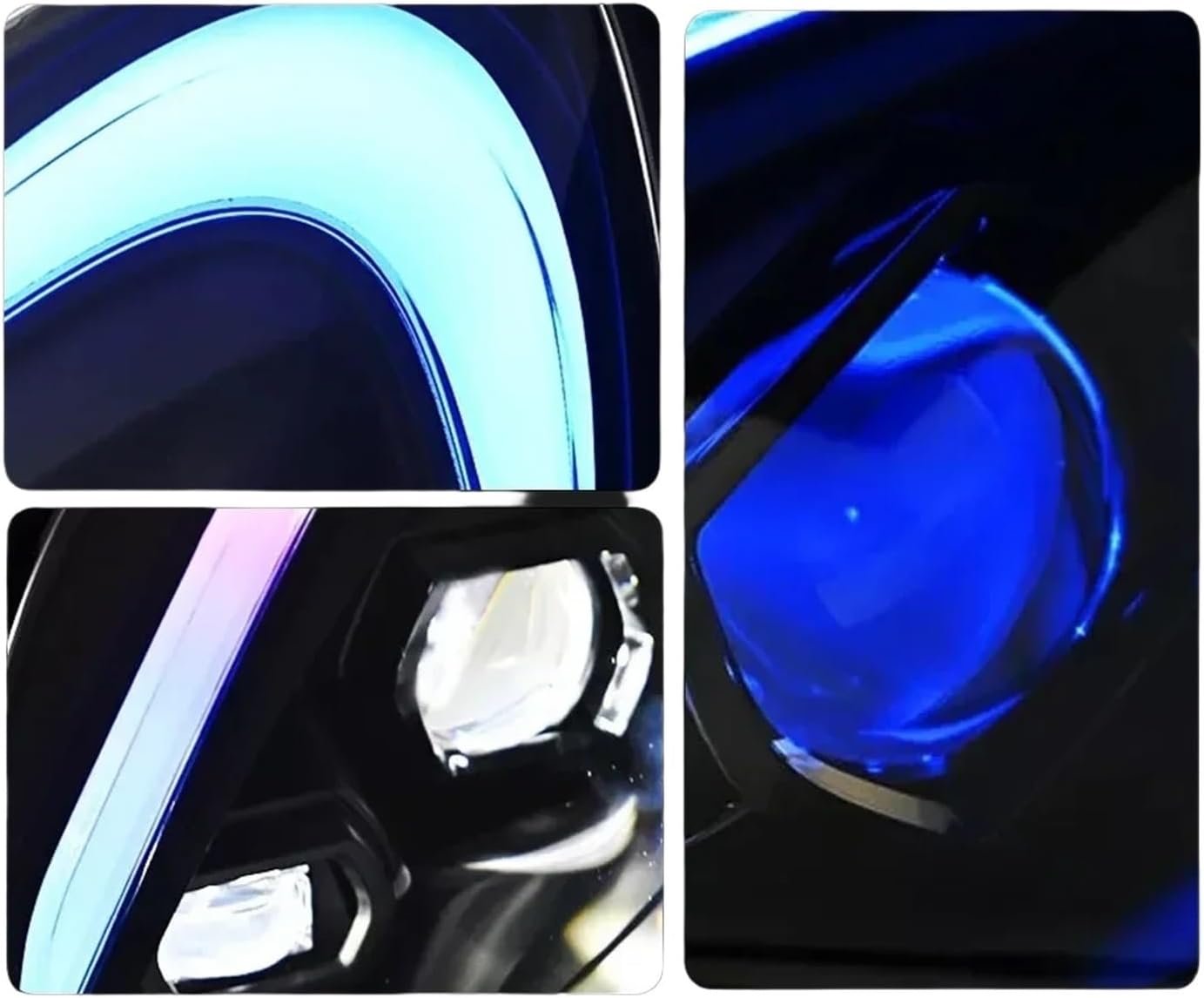 Car Lights Compatible For Corvette C6 RGB 2005-2013 Headlight LED Projetor Head Lamp Daytime Running Light Automotive Accessories(Halogen Right a)