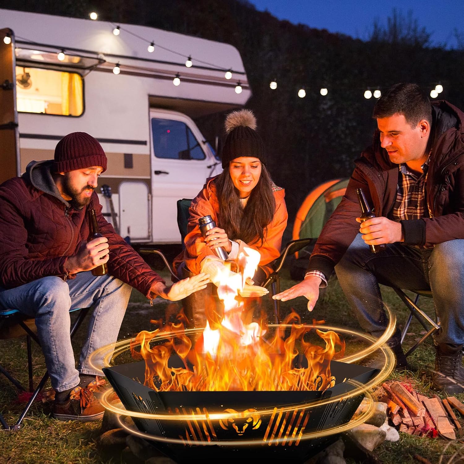 Portable Plug Fire Pit, 38.6