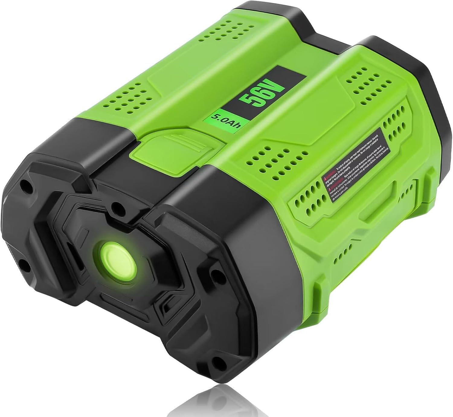 OHYES BAT 56V 5.0Ah Lithium-ion Replacement BatteryCompatible with EGO 56V Battery BA2800 BA4200 BA4200T BA1400 BA1400T BA2240 Cordless Power Tool(Green)