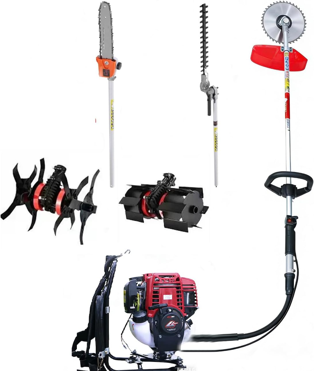 GX35 Backpack Weed Eater Hedge Trimmer Chain Saw Brush Cutter Cultivator desbrozadora de gasolina podadora de cesped