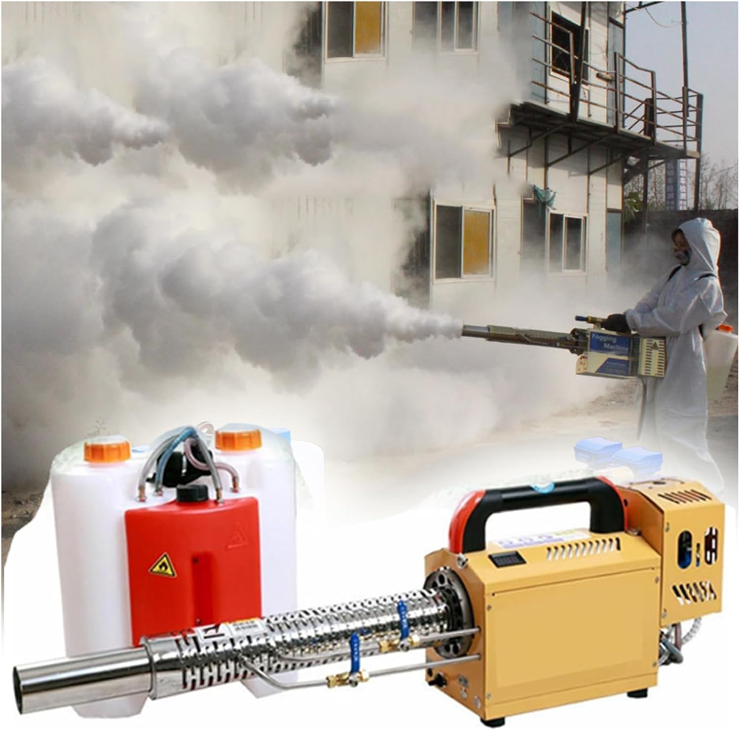 15l Portable Thermal Fogger Machine,Effectively Improves Work Efficiency Reduces Labor Costs,Pulse-Jet Thermal Fogger,for Indoor and Outdoor Disinfection