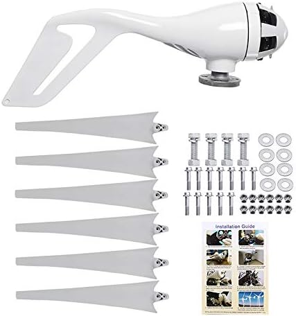 5000W 6 Blades Horizontal Wind Turbine Generator 12V/24V Wind Turbine Generator Windmill Energy Turbin Charge for Home Camping,24v