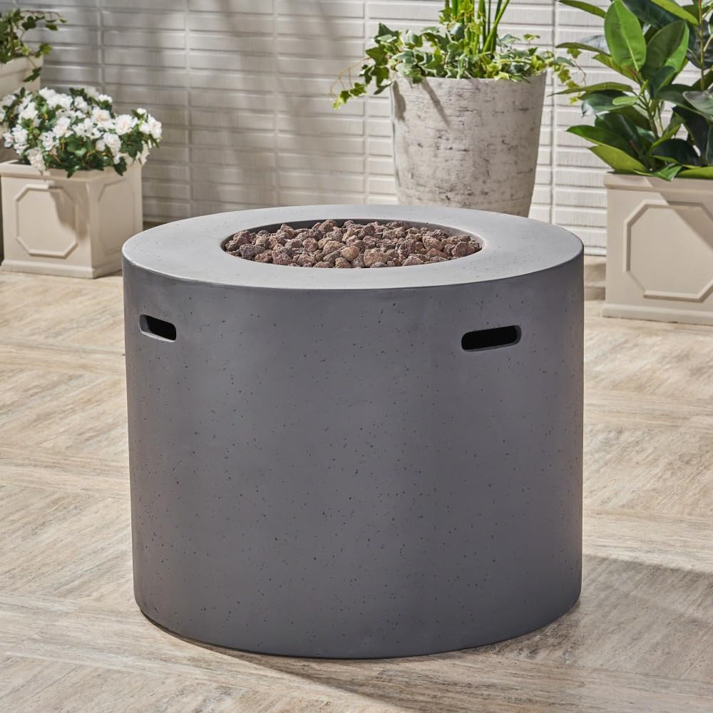Modern Magnesium Oxide Fire Pit Table with 40,000 BTU Output for Outdoor Patio and Backyard Gatherings