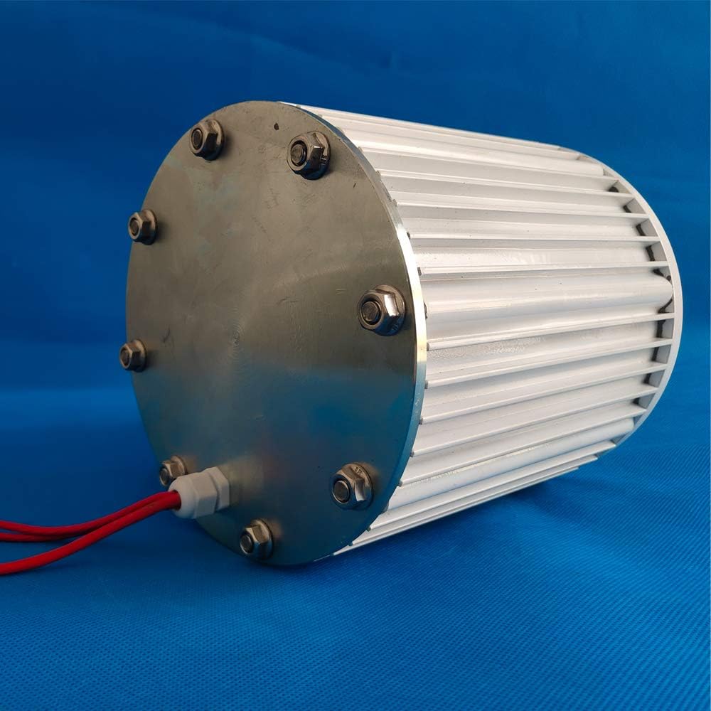Wind Power Turbine Generator 1000W 2000W 3000W 4000W 5000W 10KW 3 Phase Gearless Permanent Magnet Generator 48V AC Alternator Wind Water Turbine (Size : Without Base, Color : 120-V_20KW 300RPM)