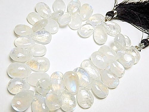 Rainbow Moonstone Gemstone. Semi Precious Gemstone Faceted Pear Briolette.13-17mm 9pcs