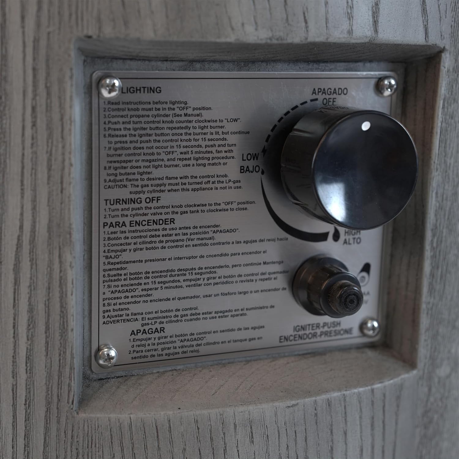 Penau 32000 BTU Round Outdoor Gas Fire Pit, 20 Inch Diameter, CSA Certified, Includes 2.5kg Lava Stones and Rainproof Cover, Durable Magnesium Oxide Surface