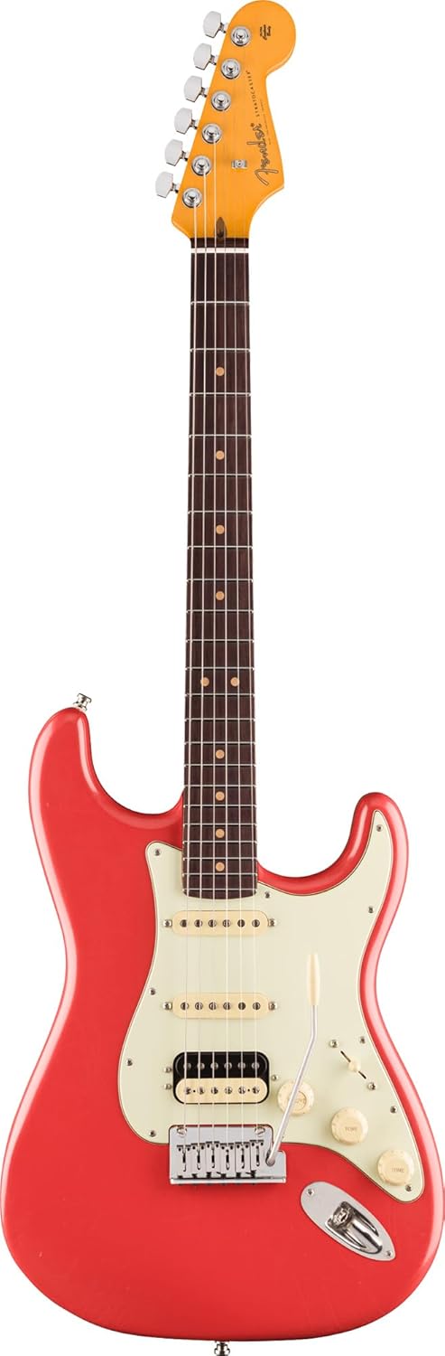 Fender American Ultra Luxe Vintage '60s Stratocaster HSS Electric Guitar - Fiesta Red, Heirloom Lacquer
