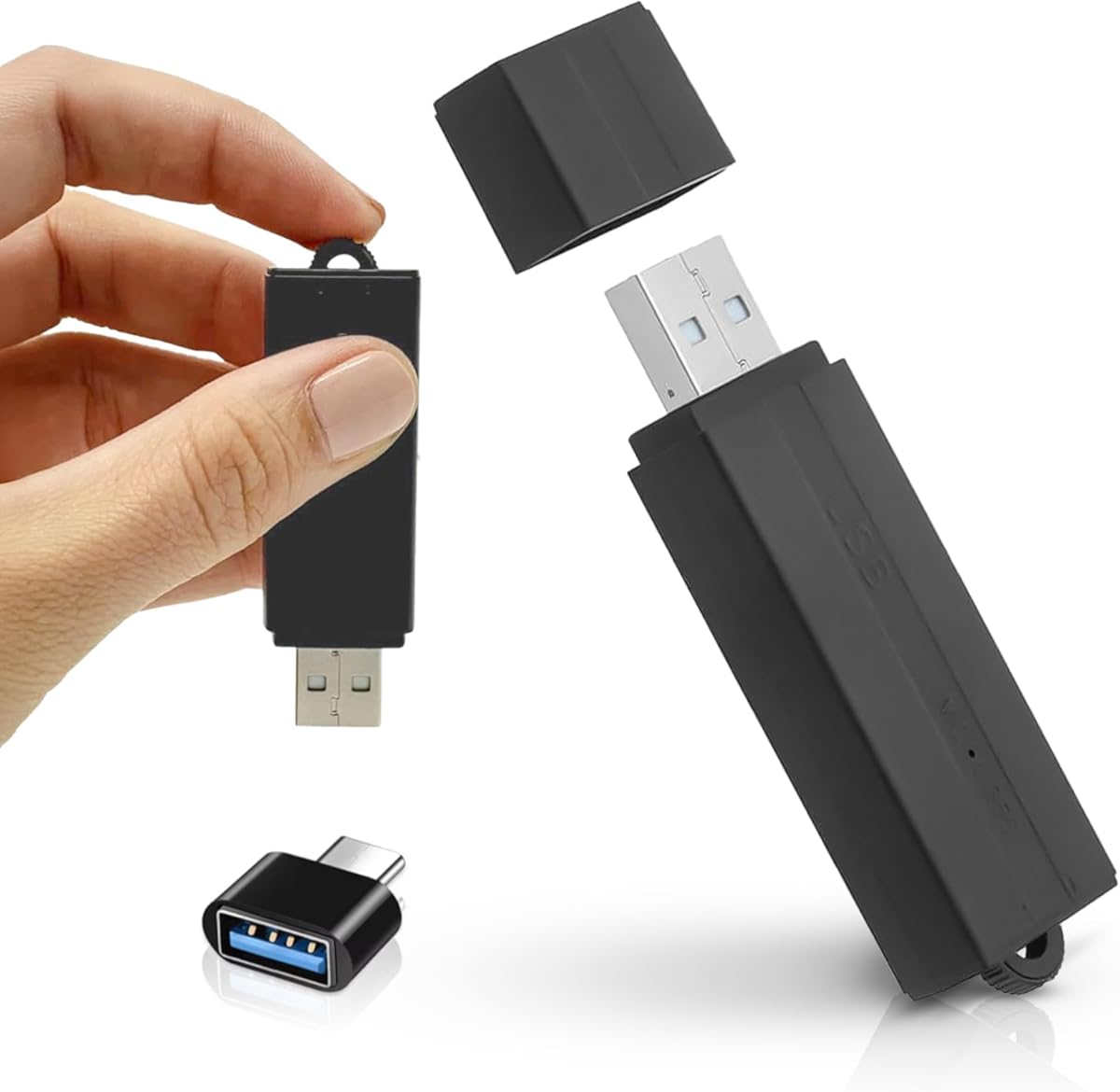 USB Audio Note Device 288-Hour Storage | Hands-Free Audio Capture | Extended Battery Life | Easy File Transfer | Compact Device for Meetings, Lectures & Personal Notes