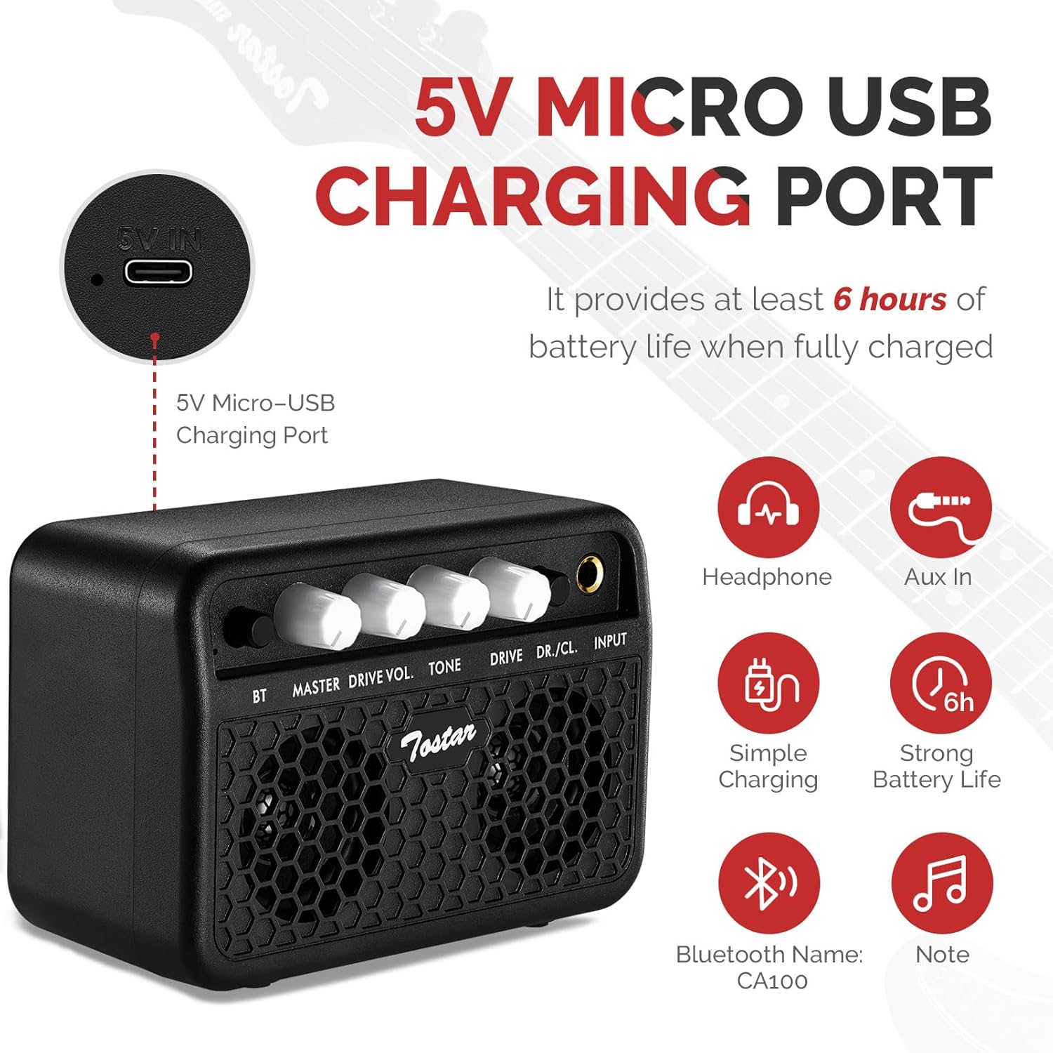 Tostar Electric Guitar Kit for Beginners 39