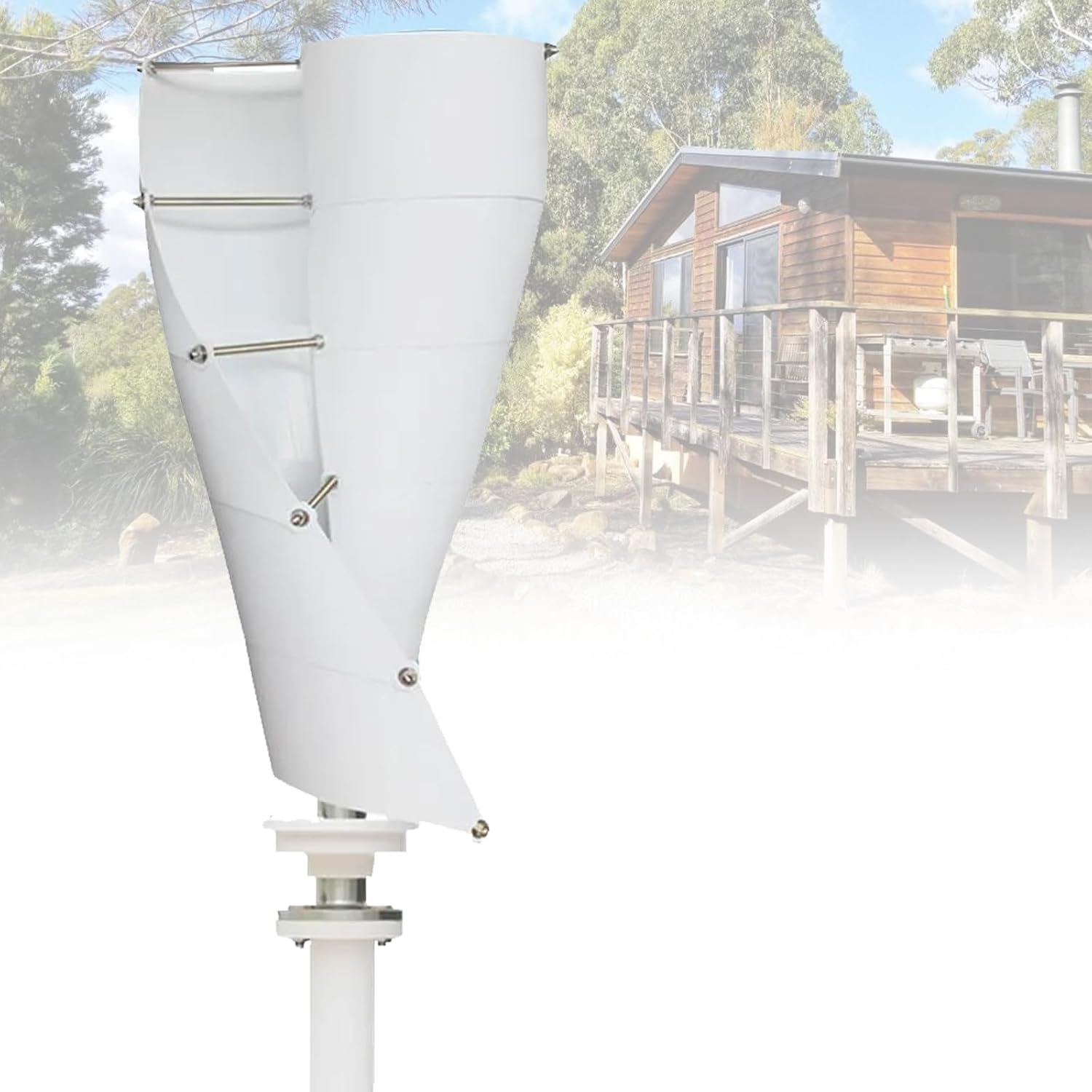 5000W 12V/24V/48V Wind Turbine Helix Generator, Maglev Wind Turbine Generator, Vertical Helix 3-Phase Wind Turbine, for Boats, Terraces, Cabins or Street Lights,12V