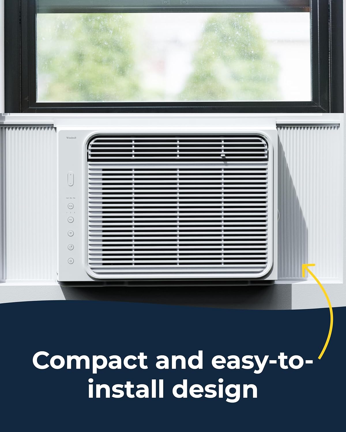 Windmill Window Air Conditioner - Quiet & Smart, Easy Install, Voice-Enabled, Remote & App Control AC Unit - 5,000 BTU Lite