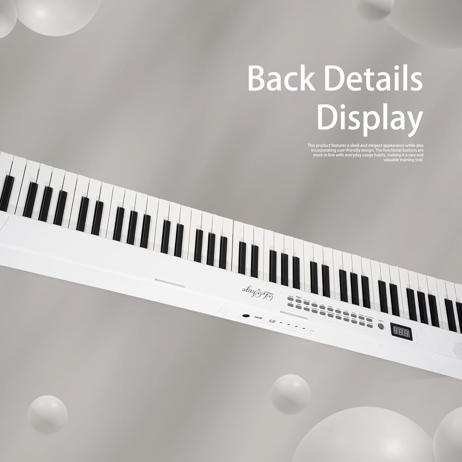 LeSage Portable Piano Keyboard, Semi-Weighted Folding Digital Piano 88 Key, Full Size, Wood Grain, Electric Piano Keyboard w/MIDI Bluetooth, Suitable for Adult, Toddler, Kids