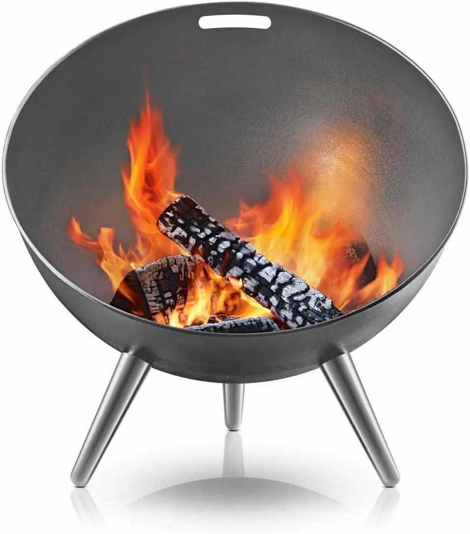 Eva Solo FireGlobe Outdoor Fire Pit | Garden or Patio Fireplace | Wood Burning Firepits | Danish Design & Functionality | Aluminium & Enamelled Steel