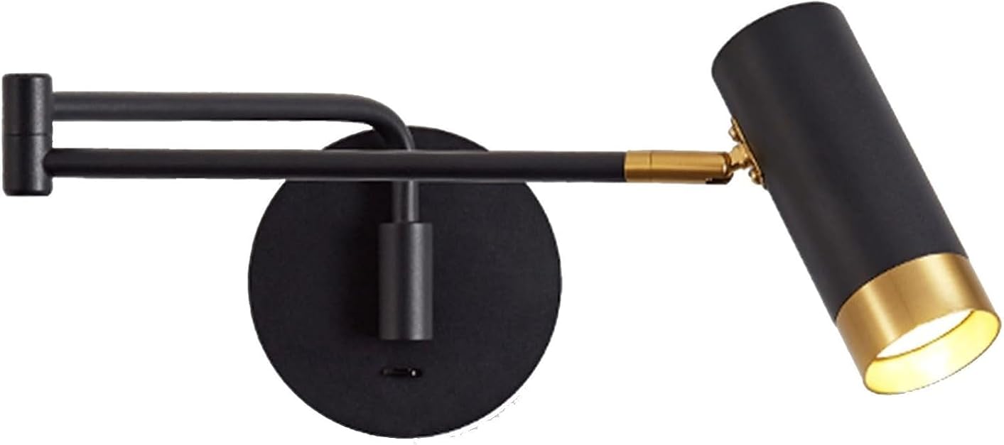 Modern Industrial Adjustable Wall Light Swing Arm Wall Sconces Wall Mounted Lighting Fixture with ON/Off Switch,Chandelier