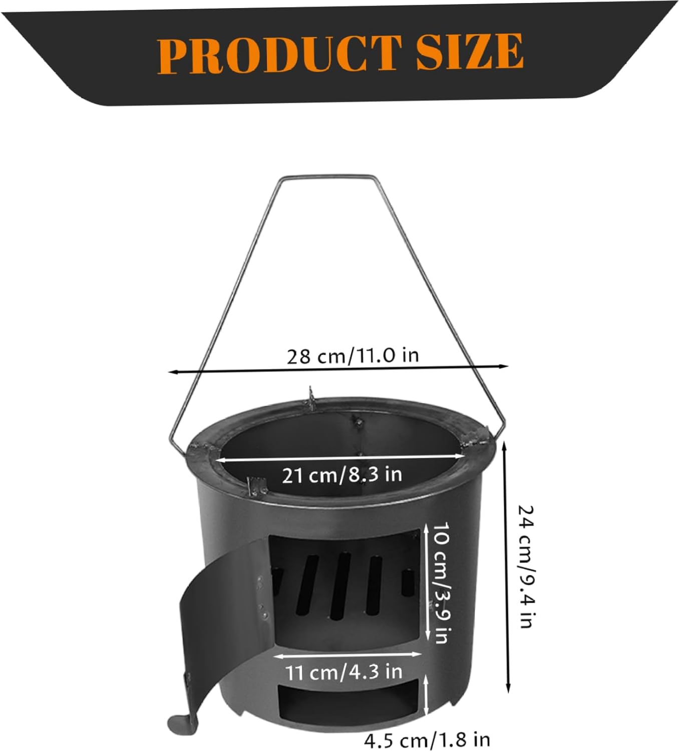 Tabletop Fire Pit Portable Tabletop Fire Pit with Large Opening Low Smoke Camping Stove Fueled by Pellets or Wood for Outdoor/Patio Outdoor Living.-