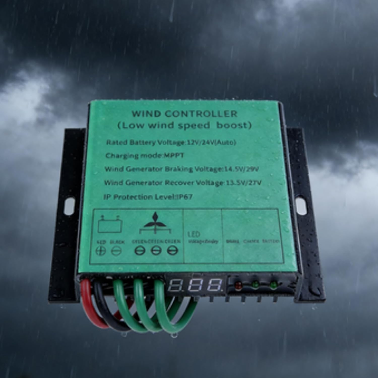 220V,Efficient 6000W Waterproof MPPT Charge Controller,DC12V 24V 48V IP67 Wind Turbines Generator Battery Charge Controller Regulator