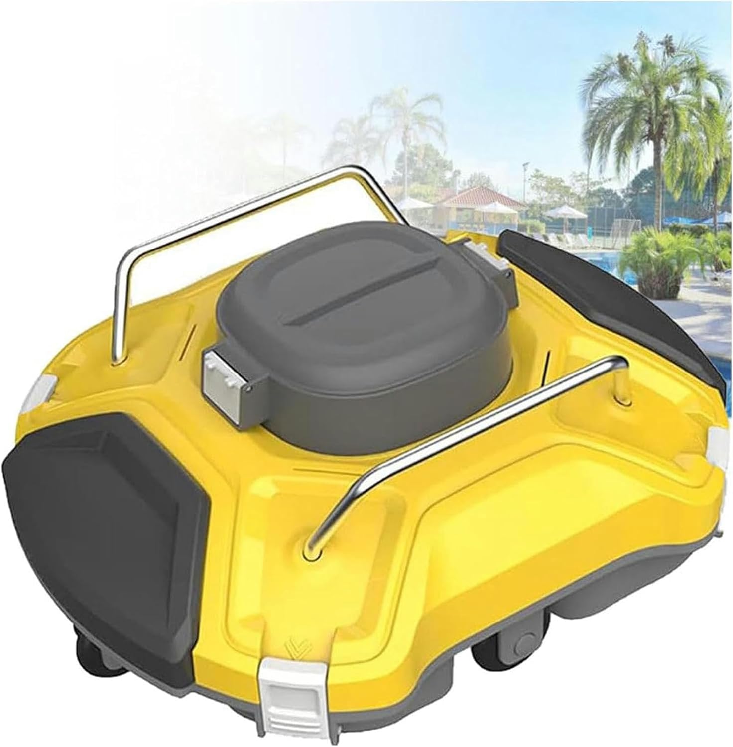 Cordless Robotic Pool Vacuum Cleaner Smart Swimming Pool Cleaner with 90 Mins Running Time Wall-Climbing Underwater Cleaner with Smart Navigation