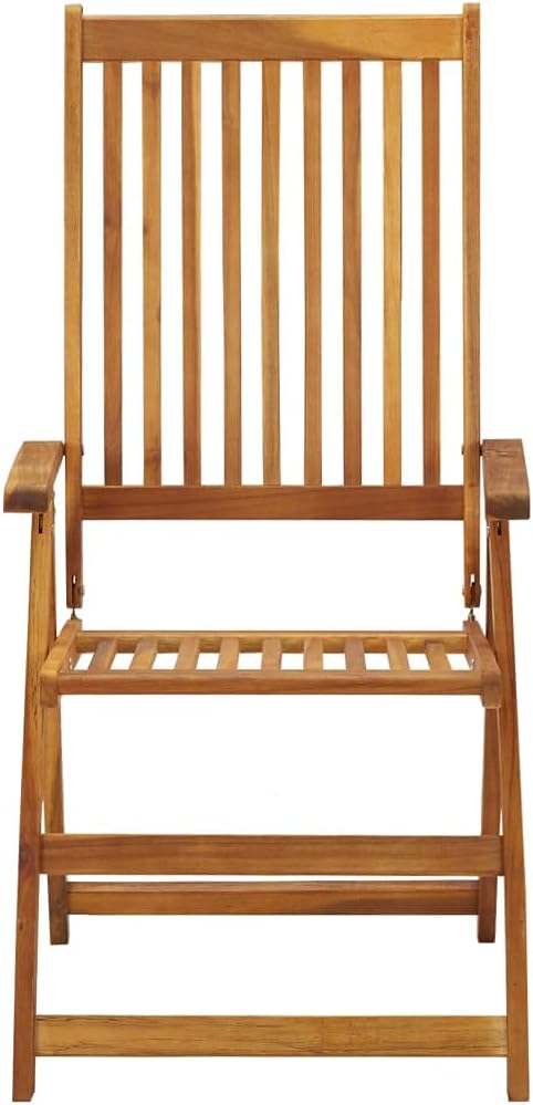 Folding Patio Chairs with Cushions,Bistro Chair,Patio Funiture,Lawn Chairs,Armchair,Beach Chair,Camp Chair,Coffee Chair,for Outdoor,Fire Pit,Deck,Lawn,Outside,Garden, 8 pcs Solid Acacia Wood