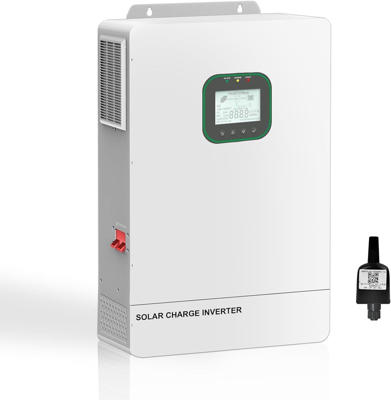 All in One 6500W Solar Hybrid Inverter Pure Sine Wave Inverter with Single Phase Split Phase，MAX 6 Parallel, Work with 48V Lead Acid/LiFePO4 for Home, RVs, (6.5KW-WiFi)