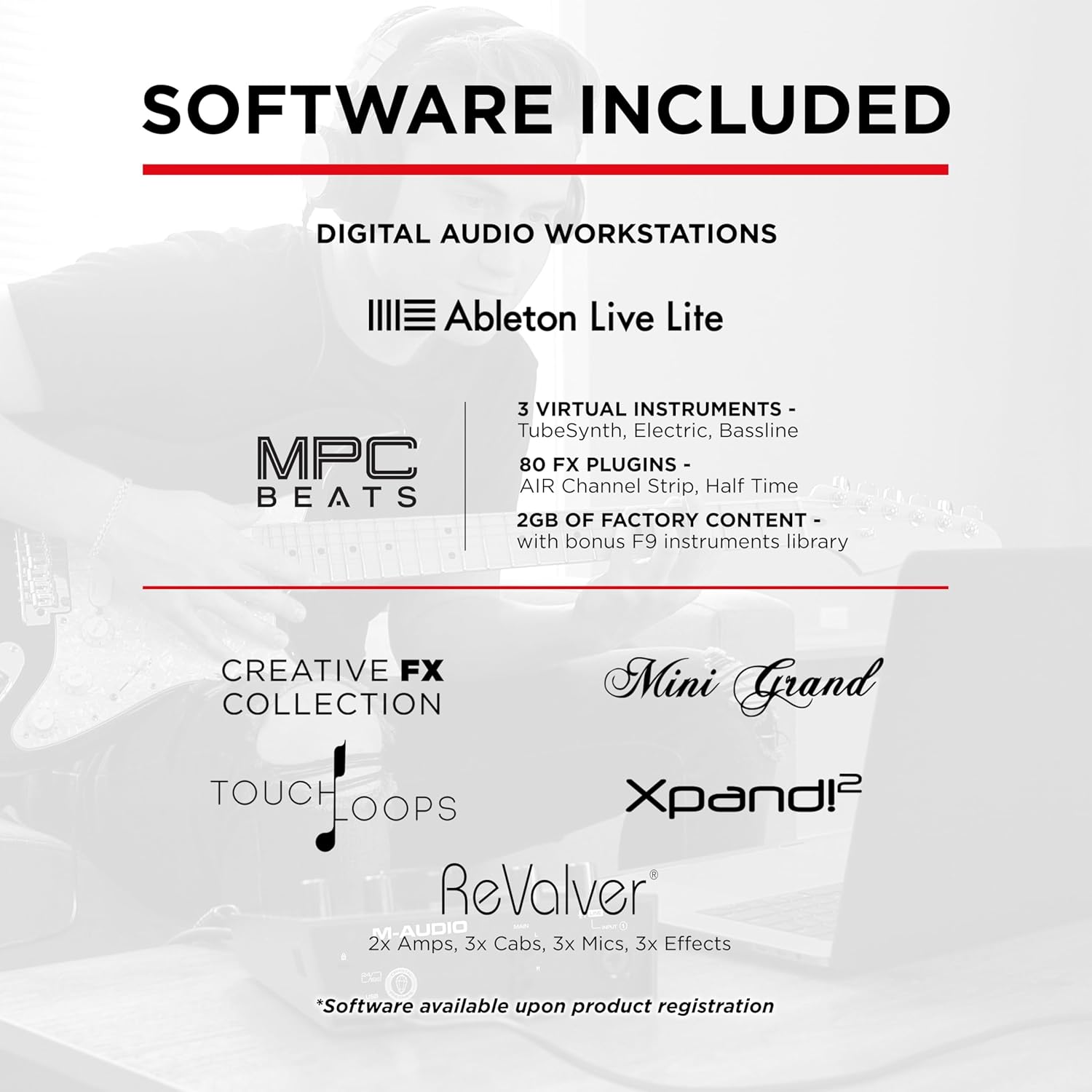 M-AUDIO AIR 192x4 USB-C Audio Interface for Recording, Podcasting, Streaming with Studio Quality Sound, 1 XLR in and Music Production Software