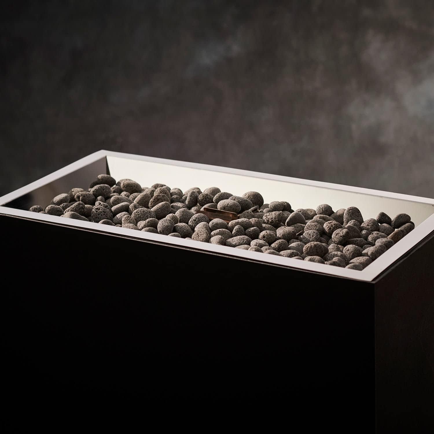 The Outdoor GreatRoom Company Linear Crystal Fire Plus Electronic Ignition Fire Pit Burner Kit (CFP1224DSILP), 12x24-Inches, Propane