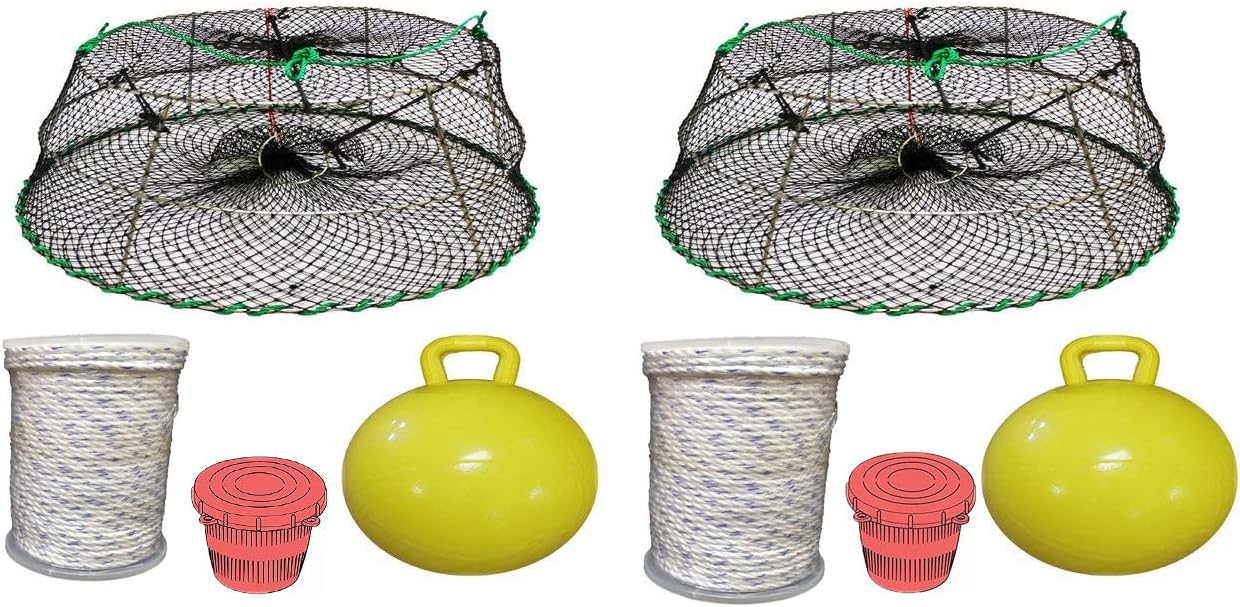 KUFA Sports 2-Pack of Tower Style Prawn Trap with Prawn Trap Accessory Combo (CT77+PAM5) X2