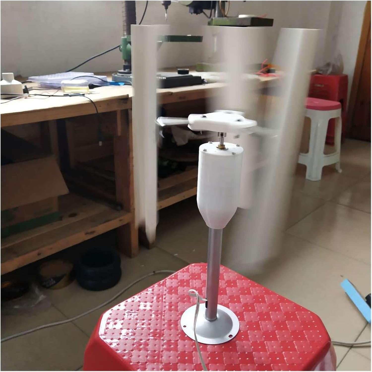 Wind Power DIY Kit 20W Vertical Axis Wind Turbine Model Three-Phase Permanent Magnet Generator Windmill Wind Turbines Generator DIY Learn About Renewable Energy & Power