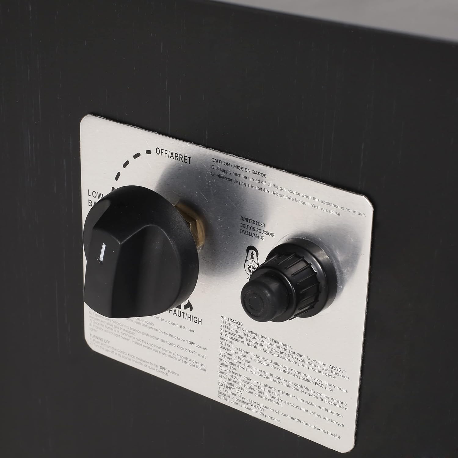 Merax Vernon Rectangle Fire Pit - 50,000BTU,Dark Gray