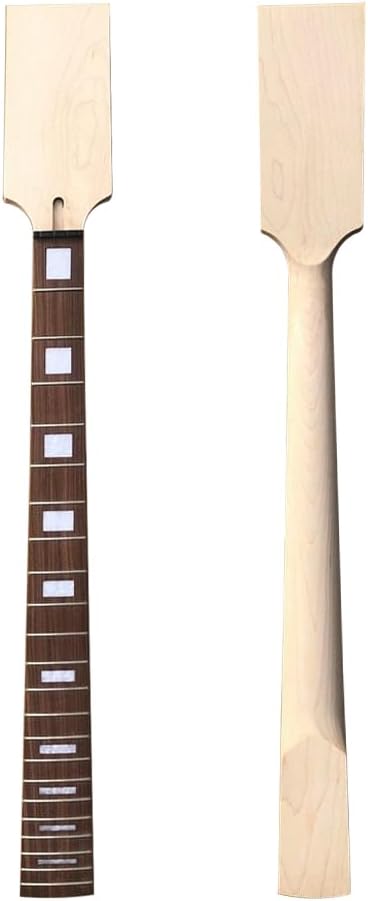 Bass guitar Neck Paddle head Short Scale 22 fret 30 inch for DIY Block Inlay Bolt on heel 42mm nut 65mm heel (22 Fret)