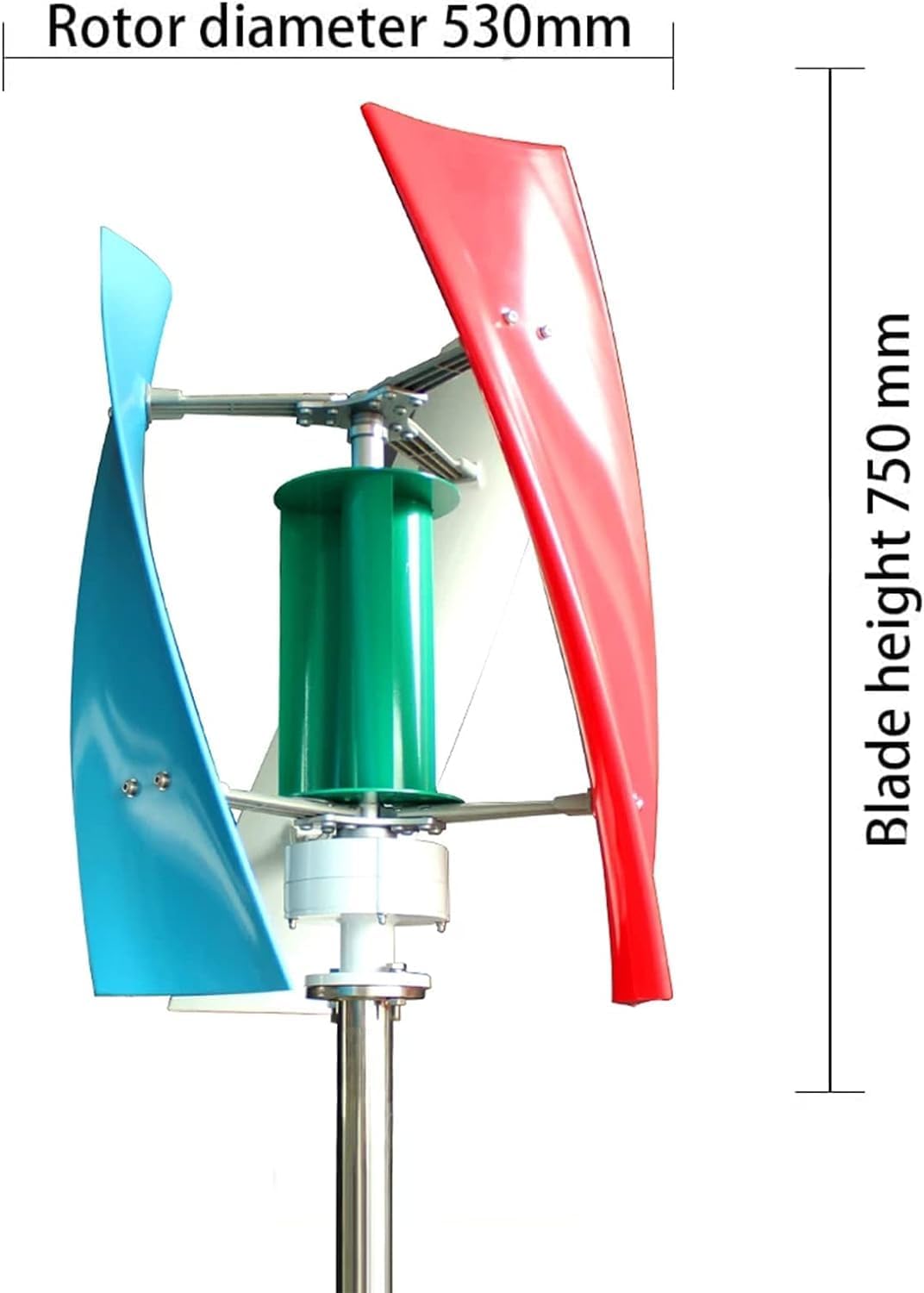 Wind Turbine Generator Kit 8000W 3 Blade Portable Vertical Helix Wind Power Turbine Generator Kit with Charge Controller