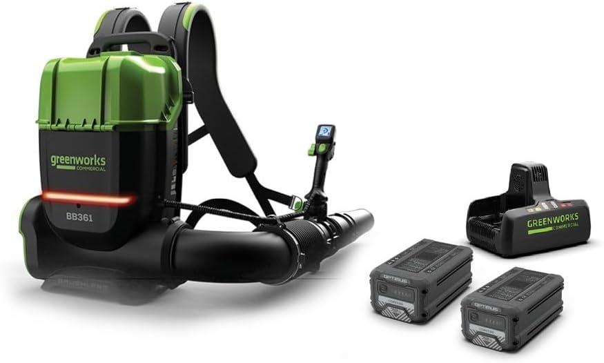 GREENWORKS Commercial Optimus 82v 36N Backpack Leaf Blower Core530 DP Kit BB361-C5DP (CORE TECH Batteries)