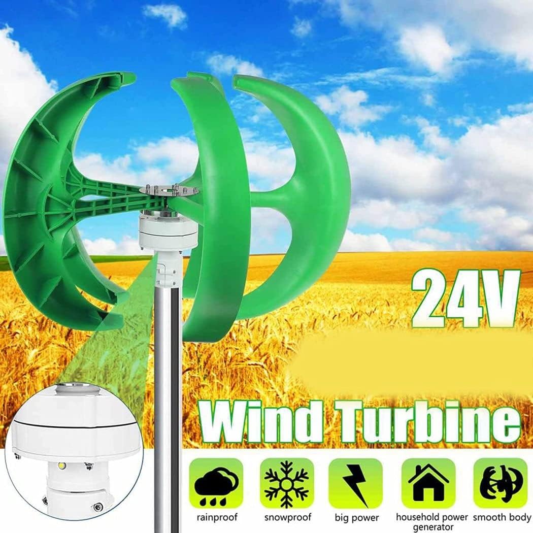 LiuSj JUnSt 8000W 12V/24V/48V 5 Blades Option Vertical Wind Generator,with Controller Wind Turbine Generator Windmill Low Noise for Home Boat Streetlight Roof