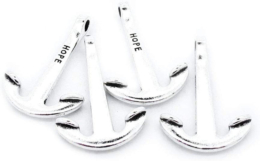 470 Pieces Antique Silver Tone Jewelry Making Charms Crafting Beading Craft AA380 Hope Anchor