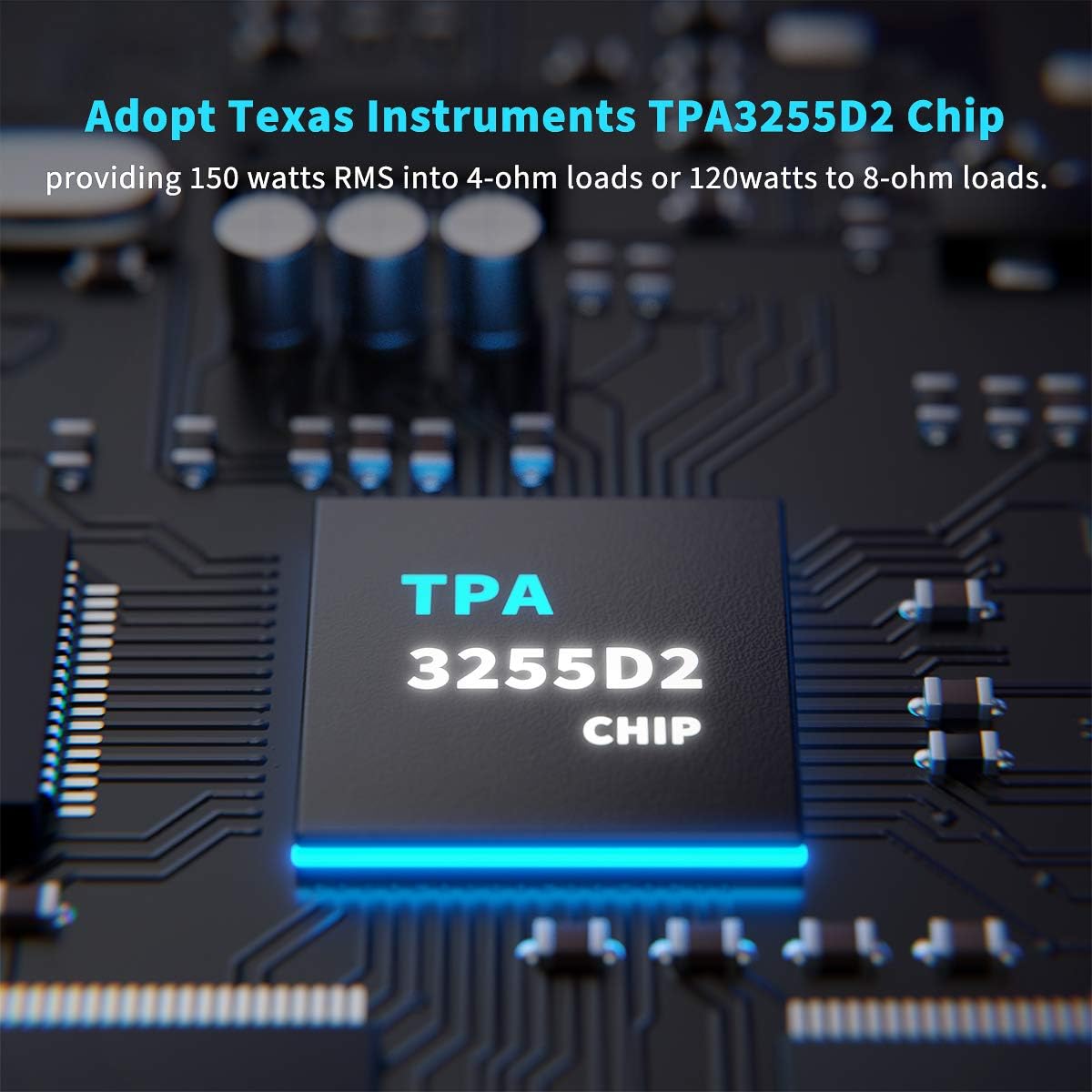 Fosi Audio M03 200 Watt TPA3255 Subwoofer Amplifier Mini Mono Channel Audio Power Amp for Home Theater Full-Frequency and SUB Bass Switchable with 32V/5A Power Supply