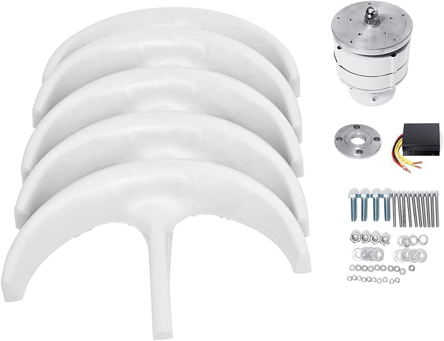 LiuSj JUnSt 8000W Vertical Axis Wind Generator +Controller, 12V 24V Wind Turbines Generator for Home Hybrids Streetlight