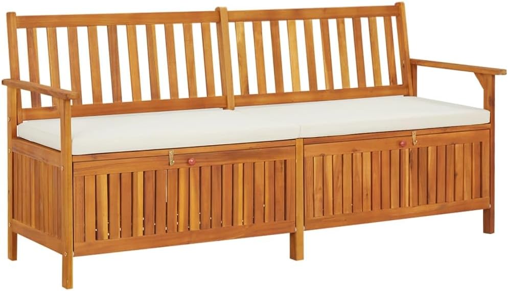 Patio Benches Storage Bench with Cushion 66.9