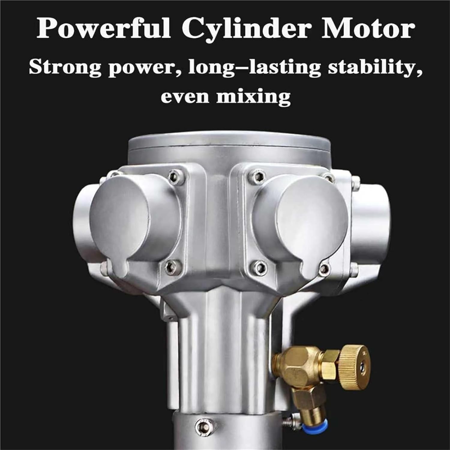 1 Gallon Pneumatic Mixer, Desktop Vertical Coatings Mixing Machine, 1/8HP Automatic Lift Air Agitator, with Stand, Ink Coating Mixing Tool, for Viscous Liquid Ink Dye Chemicals